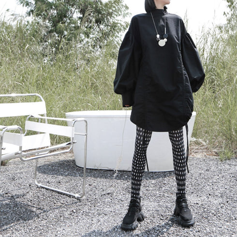 ギャザー仕様長袖ロングシャツ バルーンスリーブ ランタンスリーブ /レディース モレビー|モード系ファッションブランド