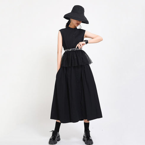 シック&モダンノースリーブロングワンピース おしゃれ /レディース モレビー|モード系ファッションブランド