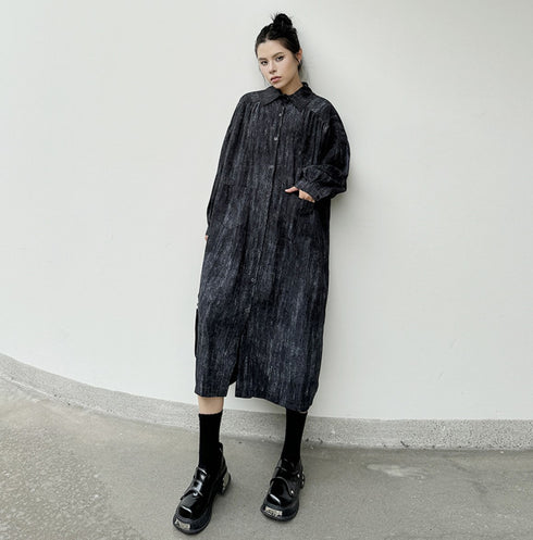 絞り染め風レトロクラシカルロングワンピース おしゃれ 綺麗 /レディース モレビー|モード系ファッションブランド