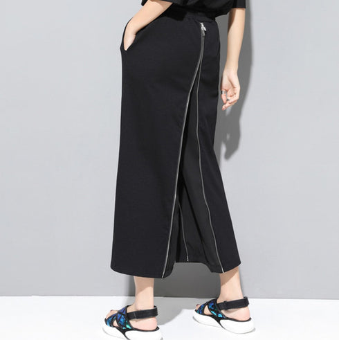 ツーピース風ワイドパンツ スカート風 八分丈 /レディース モレビー|モード系ファッションブランド