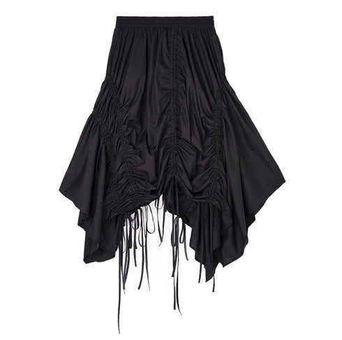 ギャザー仕様2WAYロングスカート /レディース モレビー|モード系ファッションブランド