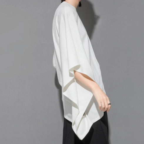 アシンメトリー七分袖Tシャツ オーバーサイズ オーバーシルエット /ユニセックス モレビー|モード系ファッションブランド