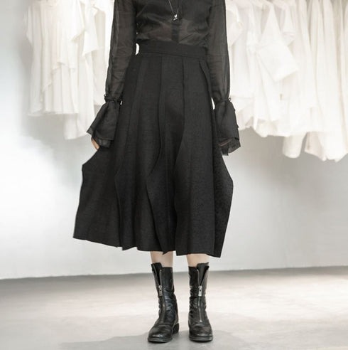 プリーツロングスカート スタイリッシュ モダン スマート /レディース モレビー|モード系ファッションブランド