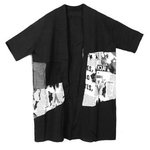 中性的 アウター ロング和風カーディガン 羽織 メッシュ /ユニセックス ・メンズ モレビー|モード系ファッションブランド