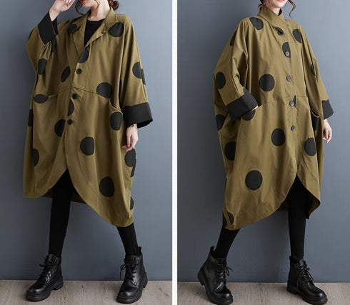 水玉模様ドット柄コート おしゃれ モダン /レディース モレビー|モード系ファッションブランド