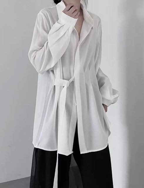 ルーズスタイル長袖ロングシャツ/ブラウス /レディース モレビー|モード系ファッションブランド