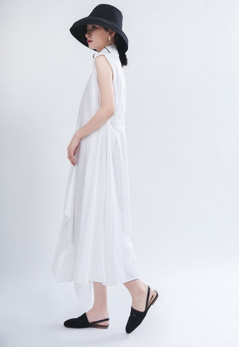 スタイリッシュノースリーブロングワンピース /レディース モレビー|モード系ファッションブランド