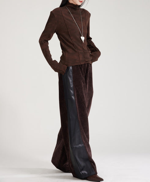 PUレザー高級スウェットパンツ モダン /レディース モレビー|モード系ファッションブランド