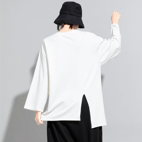 アシンメトリーリングデザインTシャツ/カットソー オーバーサイズ /レディース モレビー|モード系ファッションブランド