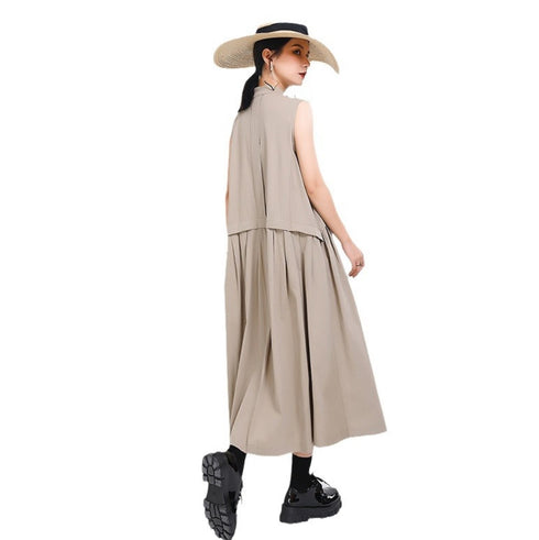 シック&モダンノースリーブロングワンピース おしゃれ /レディース モレビー|モード系ファッションブランド