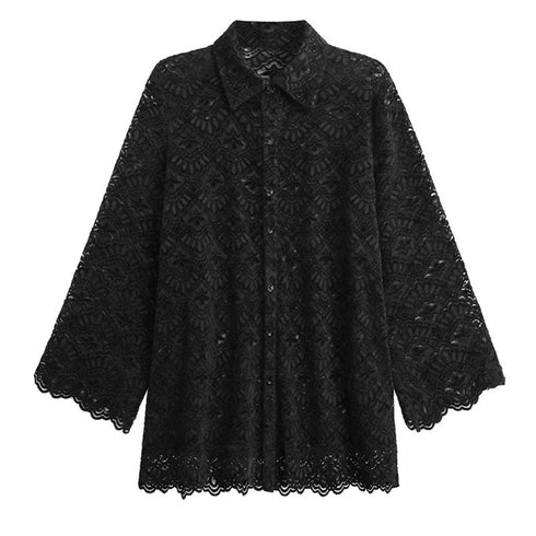 ルーズシルエットレース長袖シャツ /レディース モレビー|モード系ファッションブランド
