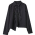 香港風アシンメトリーブラックシャツ /レディース モレビー|モード系ファッションブランド