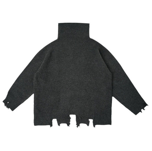 ダメージ加工タートルネックセーター・ニット /レディース モレビー|モード系ファッションブランド