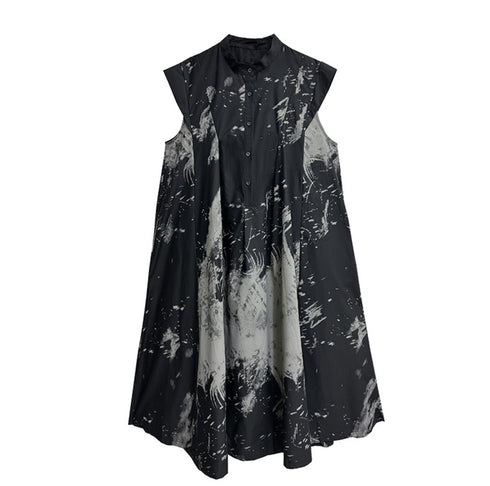 モノトーンノースリーブロングワンピース /レディース モレビー|モード系ファッションブランド