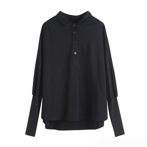 ドルマンポロシャツ 長袖シャツ キャンディスリーブ /レディース モレビー|モード系ファッションブランド