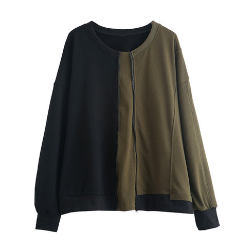アシンメトリーバイカラーモノトーンスウェット/トレーナー /レディース モレビー|モード系ファッションブランド
