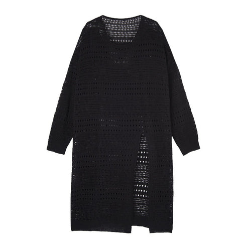 アシンメトリーオープンニットロングシャツ /レディース モレビー|モード系ファッションブランド