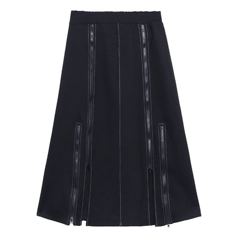 Aラインモダンロングスカート ブラック /レディース モレビー|モード系ファッションブランド