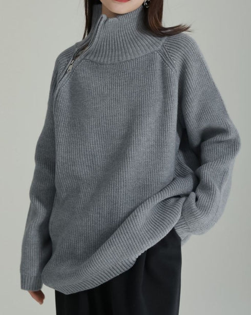 アシンメトリーゆったりセーター/ニット ビッグサイズ /レディース モレビー|モード系ファッションブランド