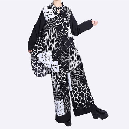 上下セット セットアップ 長袖シャツ カジュアルパンツ 大人カジュアル /レディース モレビー|モード系ファッションブランド