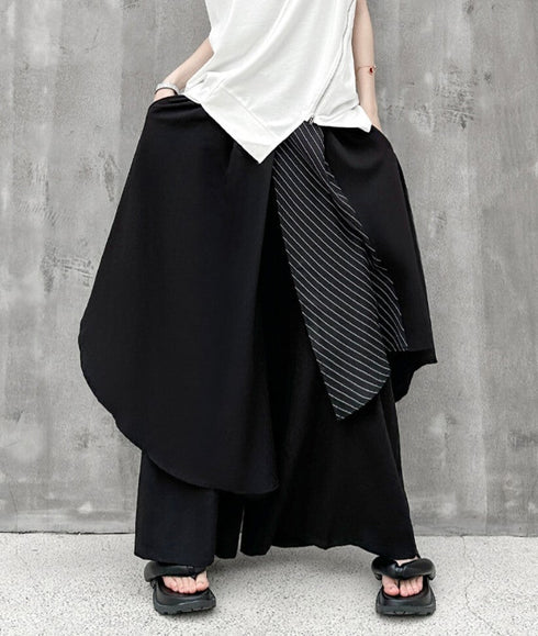 アシンメトリーストライプ袴パンツ /ユニセックス モレビー|モード系ファッションブランド