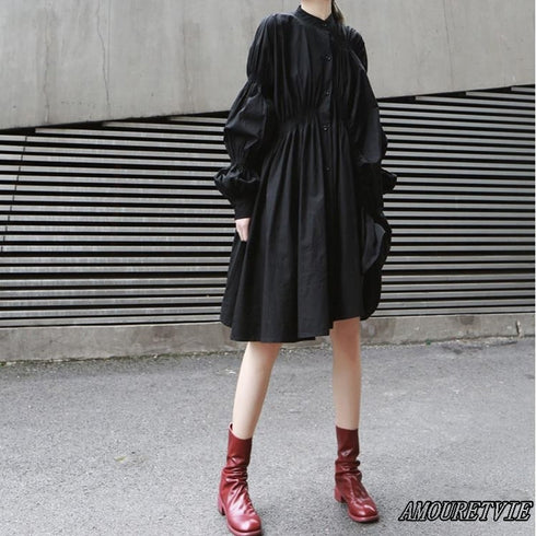 アシンメトリープリーツワンピース ビッグサイズ /レディース モレビー|モード系ファッションブランド