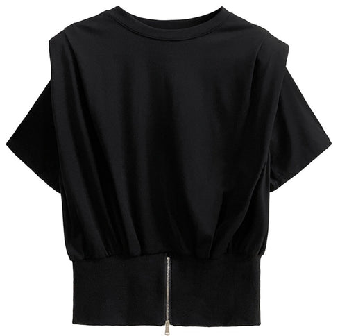 モダンおしゃれ半袖シャツ/カットソー ブラック 黒 /レディース モレビー|モード系ファッションブランド