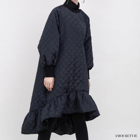 キルティングミディ丈ワンピース スタイリッシュ コットン /レディース モレビー|モード系ファッションブランド