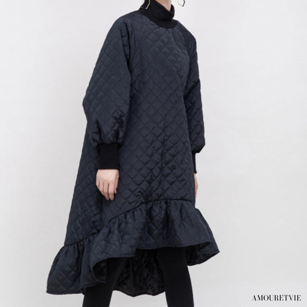 キルティングミディ丈ワンピース スタイリッシュ コットン /レディース モレビー|モード系ファッションブランド