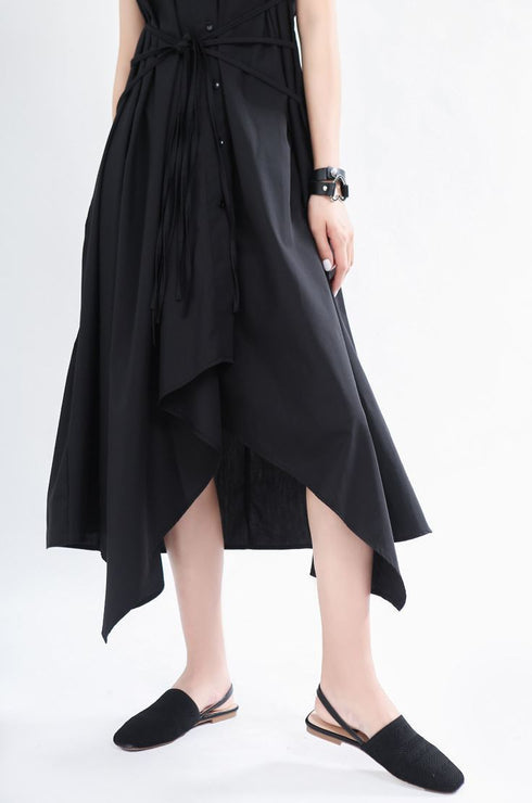 スタイリッシュノースリーブロングワンピース /レディース モレビー|モード系ファッションブランド