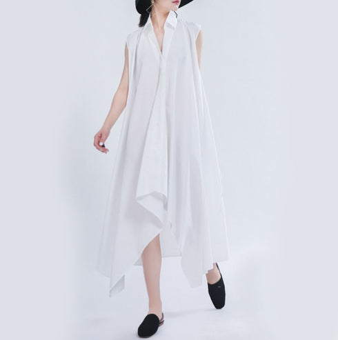 スタイリッシュノースリーブロングワンピース /レディース モレビー|モード系ファッションブランド