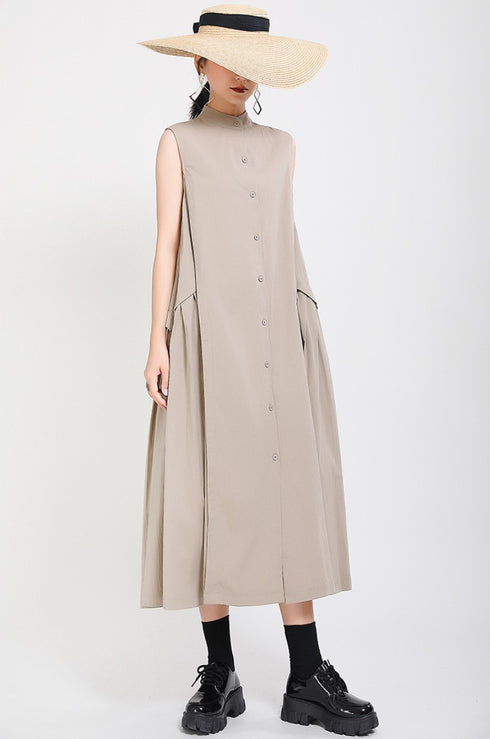 シック&モダンノースリーブロングワンピース おしゃれ /レディース モレビー|モード系ファッションブランド