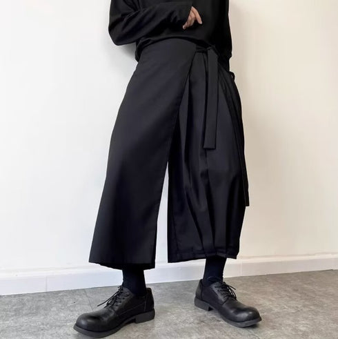 アシンメトリープリーツ袴パンツ /ユニセックス ・メンズ モレビー|モード系ファッションブランド