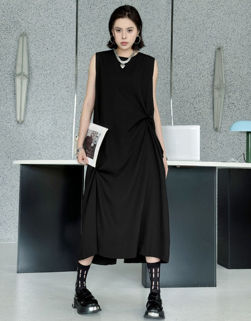 モダンノースリーブロングワンピース /レディース モレビー|モード系ファッションブランド