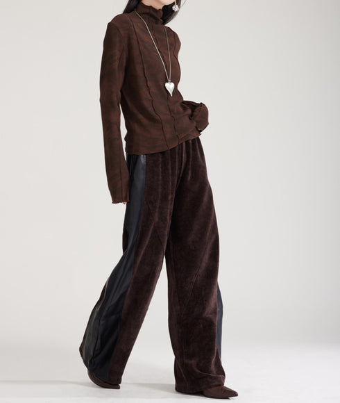 PUレザー高級スウェットパンツ モダン /レディース モレビー|モード系ファッションブランド