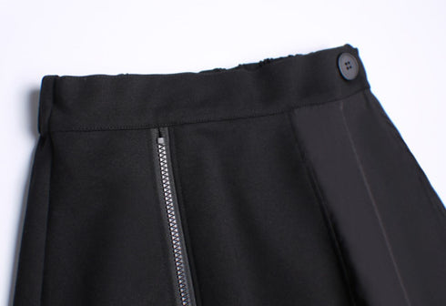 ファスナータイプアシンメトリーロングスカート モダン おしゃれ /レディース モレビー|モード系ファッションブランド