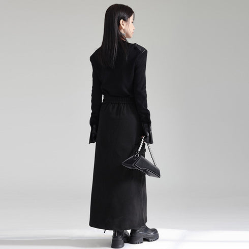 アシンメトリージッパーロングスカート /レディース モレビー|モード系ファッションブランド