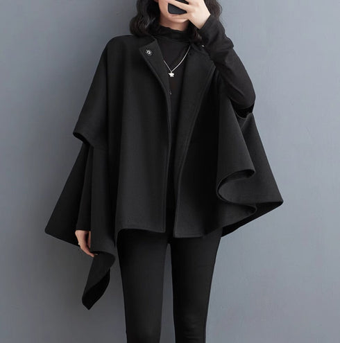 個性派ブラックポンチョ/ジャケット /レディース モレビー|モード系ファッションブランド