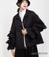 バブルスリーブフリルブルゾン ジャケット 黒 ブラック /レディース モレビー|モード系ファッションブランド