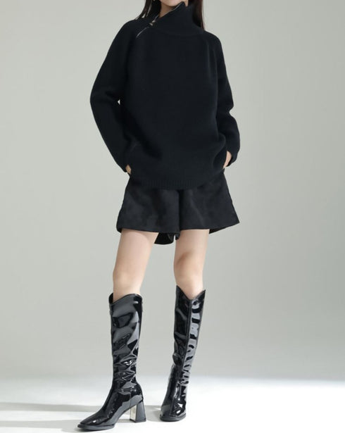 アシンメトリーゆったりセーター/ニット ビッグサイズ /レディース モレビー|モード系ファッションブランド