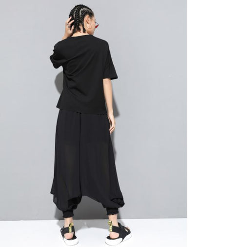 アシンメトリー半袖Tシャツ アシンメトリーカットソー /ユニセックス モレビー|モード系ファッションブランド