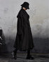 モダンブラックロングコート フード付き /ユニセックス ・メンズ モレビー|モード系ファッションブランド