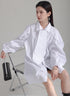 ネクタイ付きロングシャツブラウス /レディース モレビー|モード系ファッションブランド