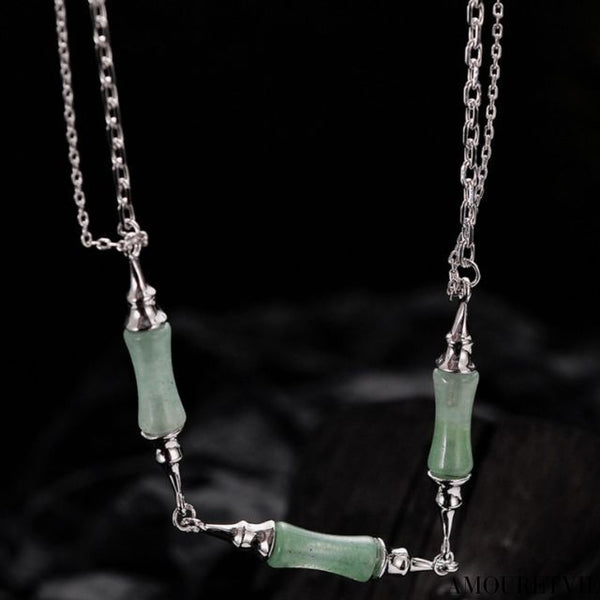ネックレス アクセサリー シルバー 翡翠 /レディース モレビー|モード系ファッションブランド