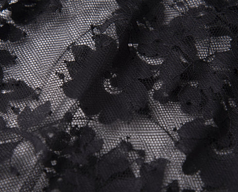 袖レースモダンブラックシャツ /レディース モレビー|モード系ファッションブランド