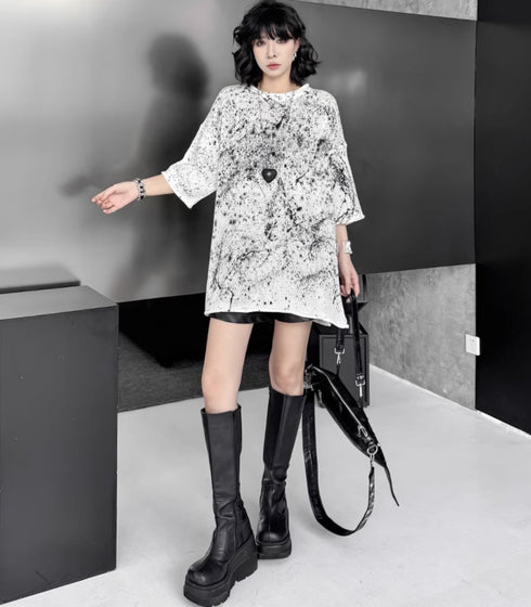 七分袖ロング丈モダンニット /レディース モレビー|モード系ファッションブランド