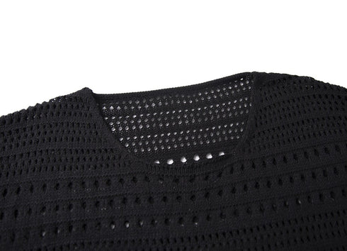 アシンメトリーオープンニットロングシャツ /レディース モレビー|モード系ファッションブランド