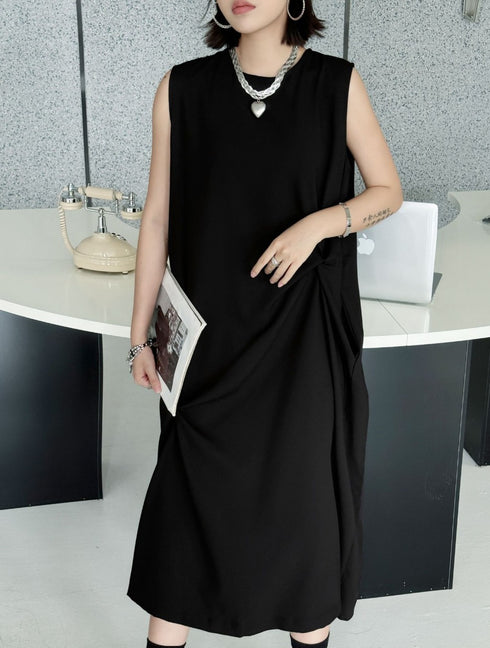 モダンノースリーブロングワンピース /レディース モレビー|モード系ファッションブランド