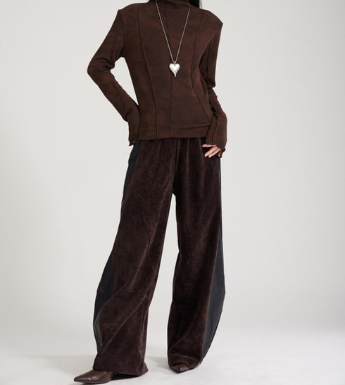 PUレザー高級スウェットパンツ モダン /レディース モレビー|モード系ファッションブランド