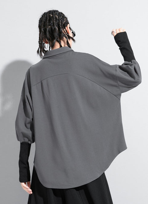 ドルマンポロシャツ 長袖シャツ キャンディスリーブ /レディース モレビー|モード系ファッションブランド